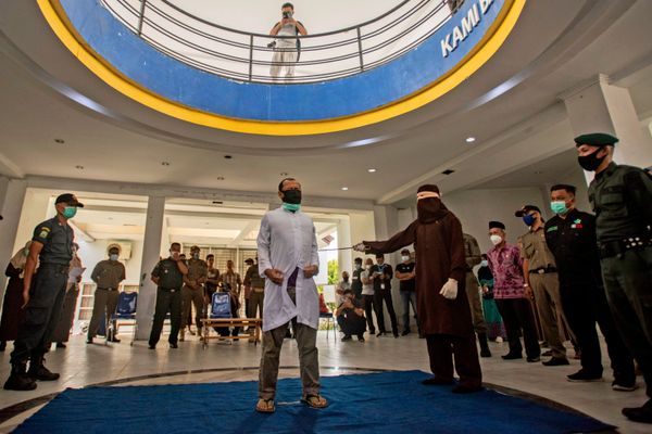 2 Men Caned 77 Times for Having Sex in Indonesia's Aceh