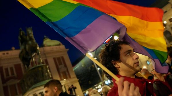 Activists and Members of Serbia's LGBTQ+ Community Protest Reported Police Harassment